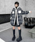 Contrast Panel Check Shirt Jacket